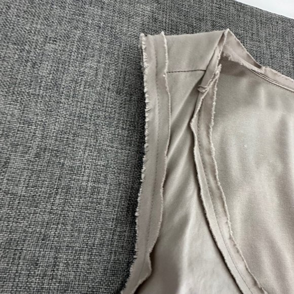 Alfani Layered Tiered Dress Size 2 Scoop Neck Sleeveless Fringe Edges Cotton, Sp - Picture 8 of 16